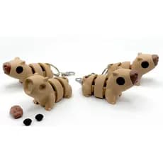 Kit 4 Chaveiro Capivara Articulada Brinquedo Antiestresse Lembrancinha Aniversário Brinde Enfeite Mochila Geek Presente