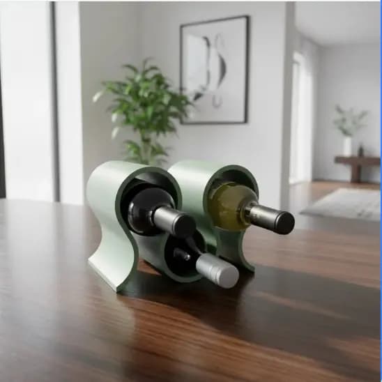 Porta-Vinho Minimalista 3 Garrafas – Elegância e Organização para Seu Espaço!