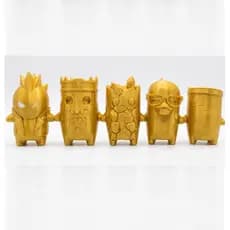 Decoração Bonecos Elementais. Golden Sprites! Geek. 7cm Dourado