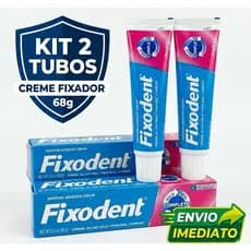 Kit 2 Tubos Fixodent Original 68g Adesivo Prótese Envio Imediato entrega rápida