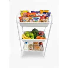 CARRINHO MULTI USO COM 03 BANDEJAS FRUTEIRA MANTIMENTOS REMEDIOS ORGANIZADOR DOMESTICO HOME OFFICE