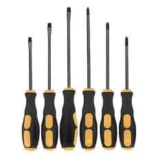Kit Jogo 3 Chave De Fenda 3 Phillips Com 6 Peças Imantadas Ferramenta Multiuso Cabo Emborrachado
