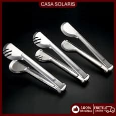 Pegador de Alimentos Aço Inox Food Grade para Churrasco Cozinha Frutas Carnes
