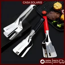 Pegador Espátula Inox SUS304 Food Grade para Churrasco Carne Peixe Cozinha Resistente Profissional