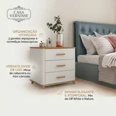 Mini Comoda Maitê - 3 Gavetas - Oferta Envio Imediato - Comprar 1un de cada vez - Entregas rápida