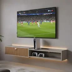 Rack King 1.80cm Decoração Sala Estar TV 75 polegadas Nicho Organizador 1 Porta - CASA VERNISSE