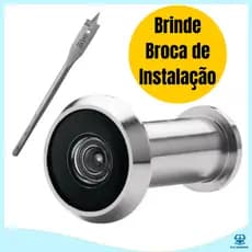 Olho Mágico Cromado Com Ângulo Visual 200º Com Regulagem Para Porta de Madeira Envio Imediato
