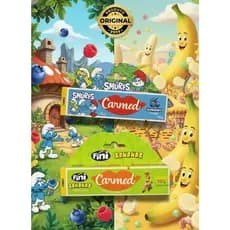Kit com 2 hidratantes labial - Carmed - Smurf + Bananas