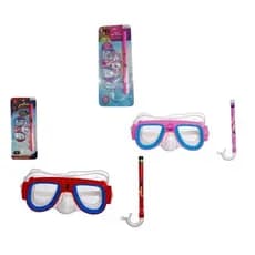 2 Unidades de Kit Máscara de Mergulho Com Snorkel Infantil Princesas Disney e Homem aranha Marvel - Etitoys