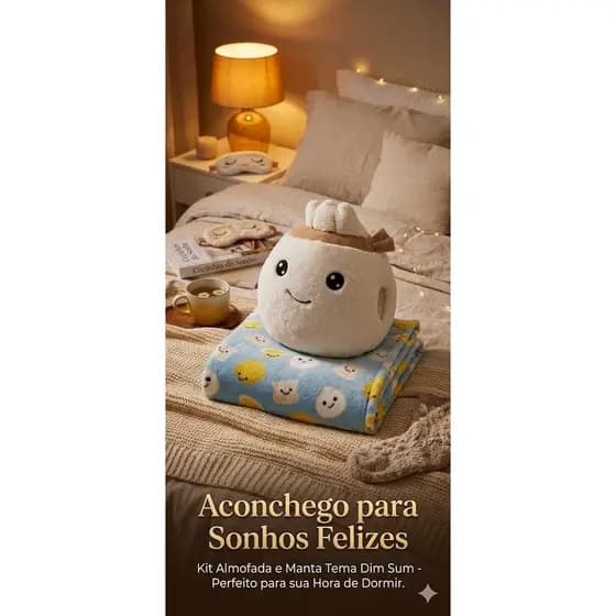 Kit de Almofada e Manta(Cobertor) infantil