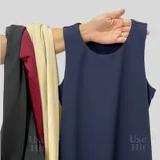 Regata Blusinha Feminina Suplex Duplo Basica Elegante Blogueira Tendencia P M G GG