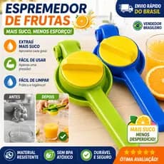 Espremedor de Frutas Manual 3 em 1 | Prático, Rápido e Sem Esforço | Mais Suco em Segundos