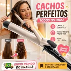Modelador de Cachos Babyliss Profissional Ondulador de Cabelo Cachos Definidos Envio Rápido do Brasil