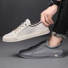 Uma primavera verão malha rosto fino Pedal masculino respirável sapatos casuais estilo 2026 voando tecido malha sapatos