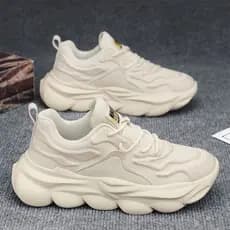 Sola masculina leve pai Casual jogo respirável sapatos na moda outono grosso novo estilo aumentando sapatos esportivos c
