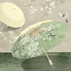 Novo estilo chinês guarda-chuva de 16 ossos ampliado reforçado resistente ao vento dobrável alecrim chuva ou chuva dupla