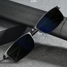 Óculos de sol de meia armação masculino miopia com grau óculos de sol luz lisa Anti-reflexo motorista óculos de condução