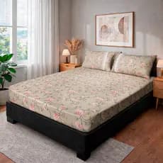 Lençol Cama Queen Jogo 3 Peças Malha Macia 100% Algodão Com Elástico