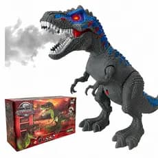 Dinossauro T Rex Brinquedo Anda Solta Fumaça Som Luz Rugido