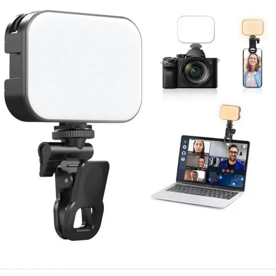Luz RGB Portatil De Vídeo LED Para Câmera De Celular Com Painel De Preenchimento 3200K-6500K