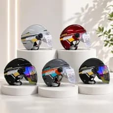 Capacete De Bike Eletrica Capacete D318 com Viseiras Transparente e colorida Capacete de Proteçao