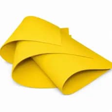 Kit 10 Folhas de EVA Borrachado Amarelo