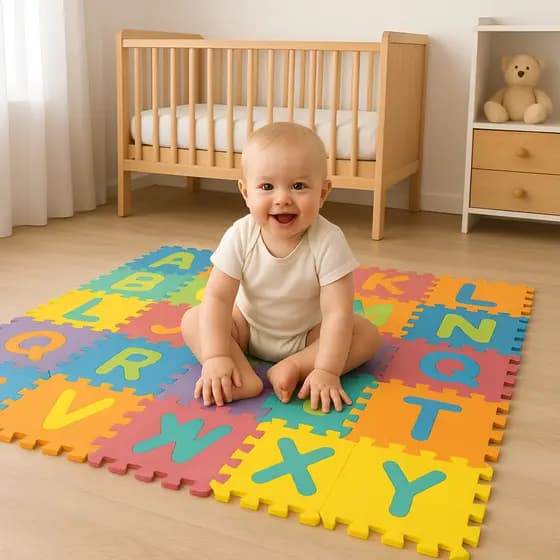 Kit Piso De Borracha Infantil Alfabeto Completo 26pçs