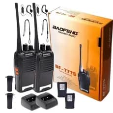 Kit 2 Rádios Comunicadores Baofeng 777S 16 Canais Alcance até 12km Recarregável Original