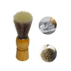 Kit 5 Pincéis de Barbear Premium com Cabo de Madeira e Cerdas Macias para Barba Profissional