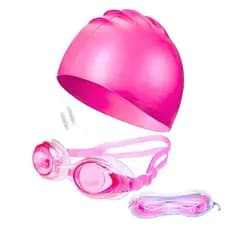 kit Conjunto Natação Óculos Piscina Hidro Touca Silicone Jovem