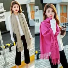 Cachecol Lenço Inverno Liso Grosso Unisex Echarpe