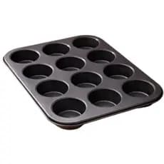 Forma Cupcake Antiaderente Teflon Pão de Queijo Empadas Muffins Assadeira 12 Cavidades