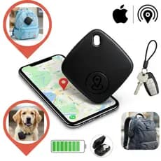 Rastreador Mini Localizador Smart Tag Compativel iPhone Find My Carro Apple Veicular Mala Moto Preto Portatil Aplicativo