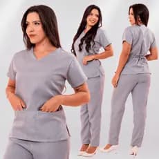 Conjunto Pijama Cirurgico Scrubs Feminino Masculino Uniforme Hospitalar Veterinaria Estetica