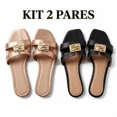 Babuche Feminina Emborrachado Adulto com Bottons Aleatórios