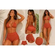 Short Bíquini Short Piscina com Ajustes nas Laterais Amarrar Moda Praia MF