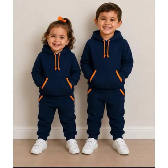 Conjunto Moletom Infantil Unissex Flanelado – Casaco e Calça Quentinho e Confortável