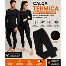 Calça Termica Peluciada Unissex Segunda Pele Inverno Confortável Frio Intenso Unissex