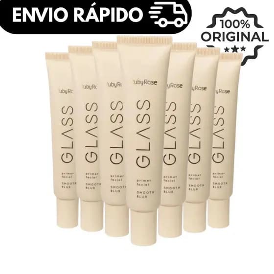 Primer Facial Glass Ruby Rose Smooth Blur – Efeito Uniforme Acetinado (Incolor) HB352