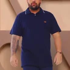 Camisa Gola Polo Premium Grande Plus Size Algodão Malha Fio 30  Moda Masculina Camiseta Original