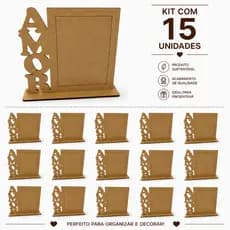 Porta Retrato 15 Unidades Mdf Decoração Amor