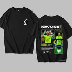 Camiseta Camisa Neymar Brasil Adulta e Infantil Juvenil Algodão Premium