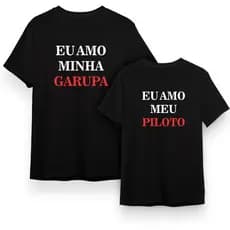 Kit Casal 2 Camisetas Dias dos  Namorados  (Piloto e Garupa) Conjunto Algodão Premium
