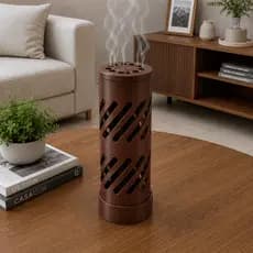 Incensário Moderno Cilíndrico Mandala Porta Incenso Decorativo Zen Aromatizador Decoração Sala 3D Premium