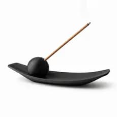 Incensário Minimalista Porta Incenso Decorativo Zen de Esfera Suporte para Cinzas Resina Premium Decoração Sala Yoga