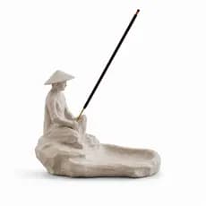 Porta Incenso Zen Monge Oriental Decorativo Aromaterapia Meditação Yoga Relaxamento Decoração Casa e Escritório