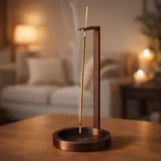 Incensário Porta Incenso Moderno Minimalista 22cm – Suporte Vertical Decorativo Invertido – Decoração Zen Aromaterapia