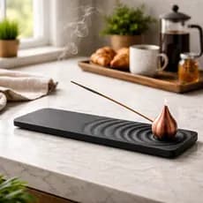 Suporte Porta Incenso Gota D'água Decoração Zen Minimalista Para Relaxamento - Decoração Calma, Sofisticada e Luxuosa