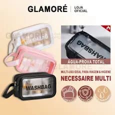 Necessaire Grande Transparente | Bolsa de Toilete para Viagem e Academia