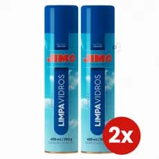 Kit 2 Limpa Vidros Jimo Aerossol 400ml Limpeza Profissional Multiuso Acrílico Box Espelho Cristal